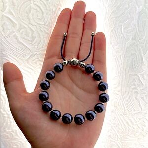 Dark blue Swarovski pearl bracelet